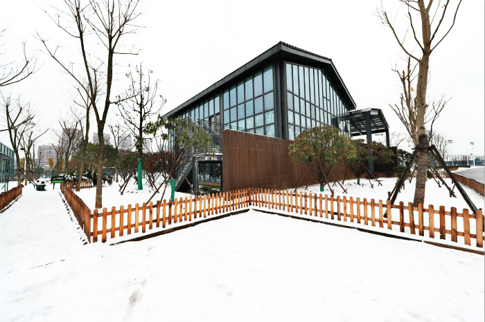 一場雪，體育中心美得不要不要的 但最美的風(fēng)景還是他們(圖1)