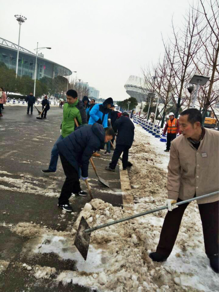 一場雪，體育中心美得不要不要的 但最美的風(fēng)景還是他們(圖6)