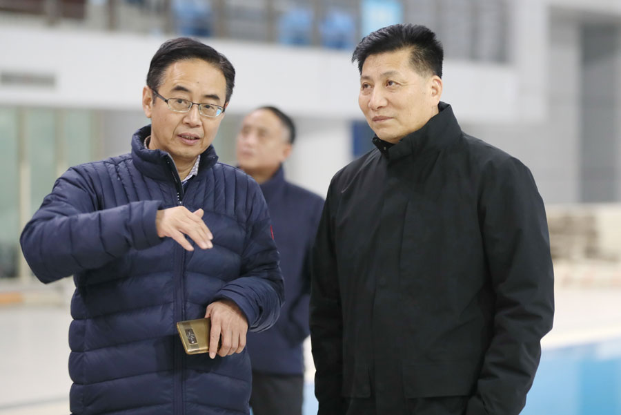 劉誓?？疾煳錆h體育中心 要求加強(qiáng)場館賽后利用(圖3)